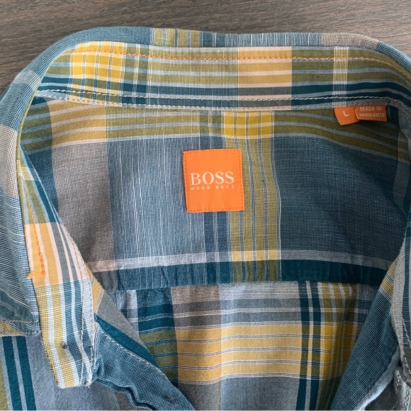 Hugo Boss Orange long sleeve button down shirt. - Picture 2 of 6